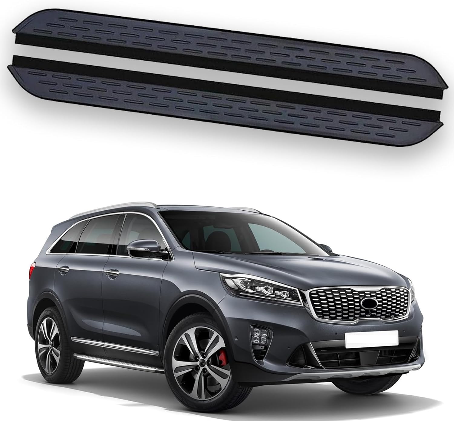 2Pcs Side Steps Pedal Nerf Bars Fits for KIA Sorento 2016-2020 Black Running Boards