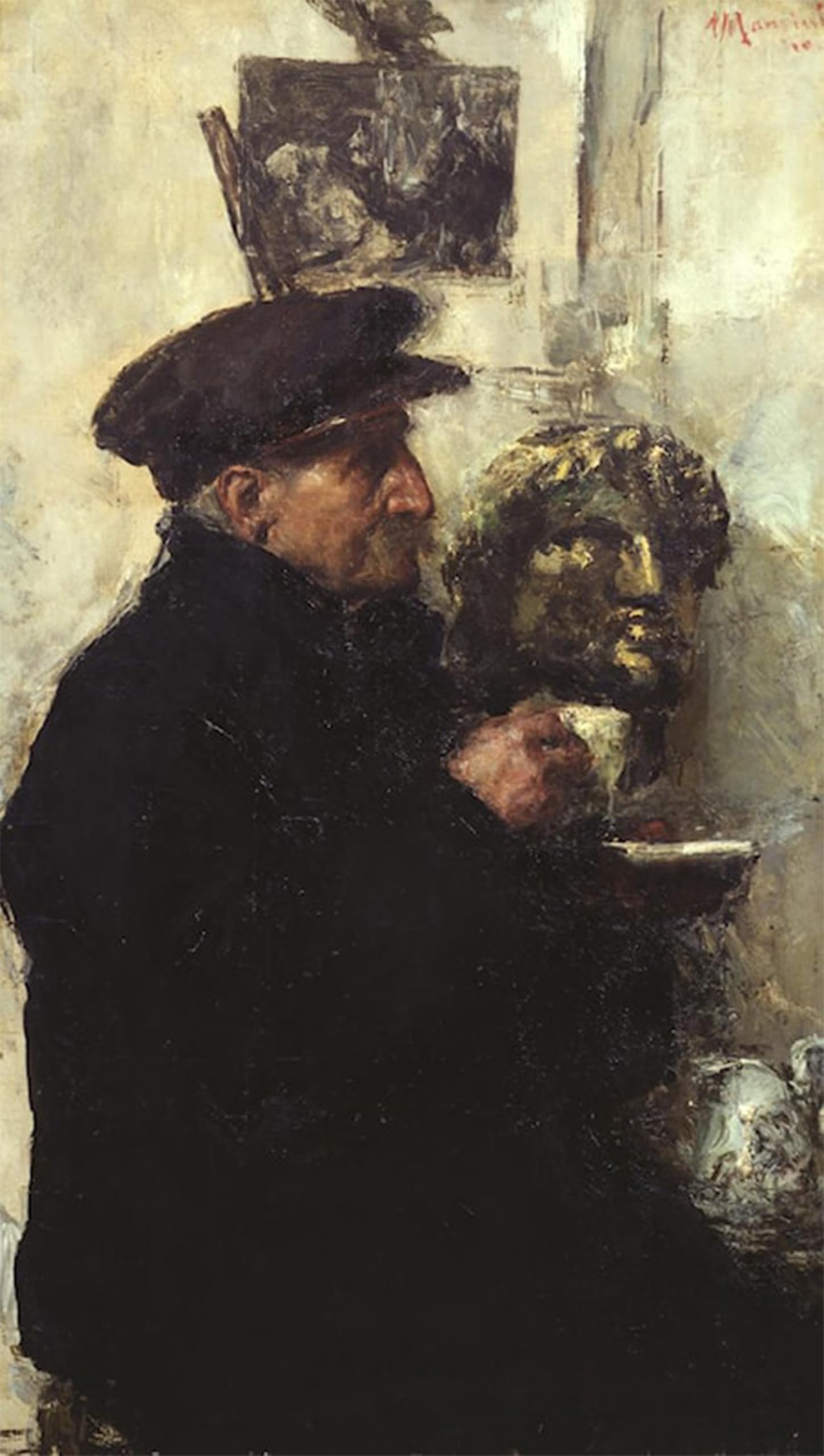 POSTERIIk Famous Animal Posters Vintage Picture Portrait of the Artist’s Father by Antonio Mancini Modern Wall Decor for Home Decor 60x90cm