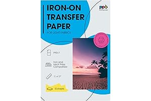 PPD Inkjet PREMIUM Iron-On Light T Shirt Transfer Paper 11 x 17...