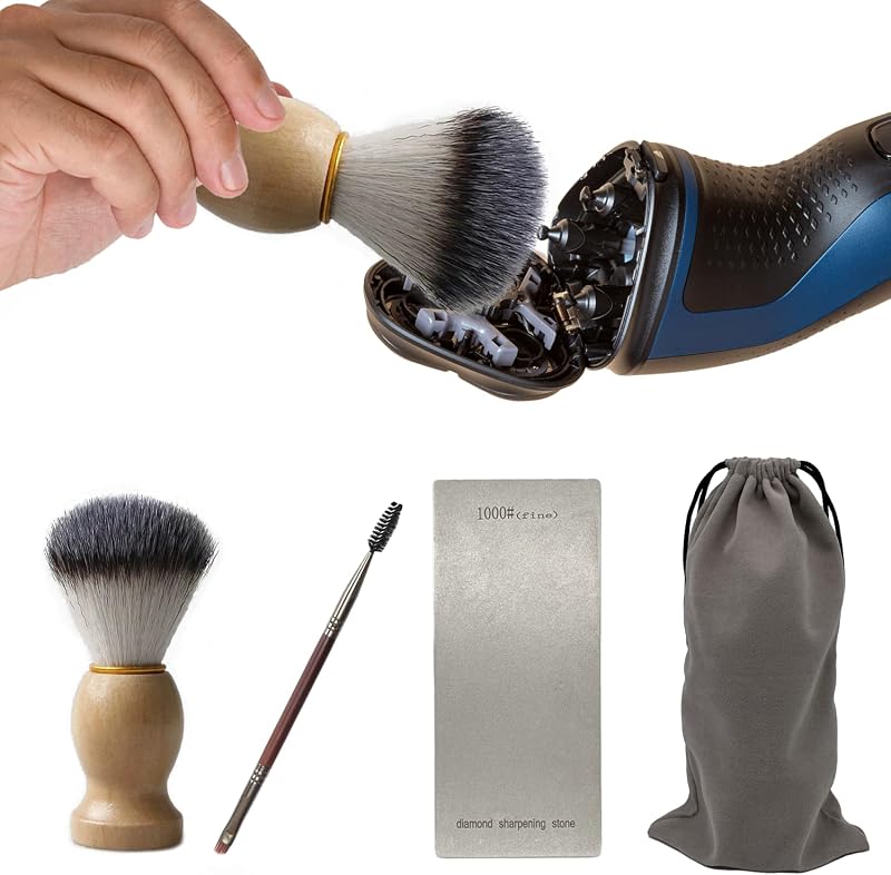 Kit de limpeza e manutenção para barbeador elétrico rotativo Fevanlion, 4 unidades