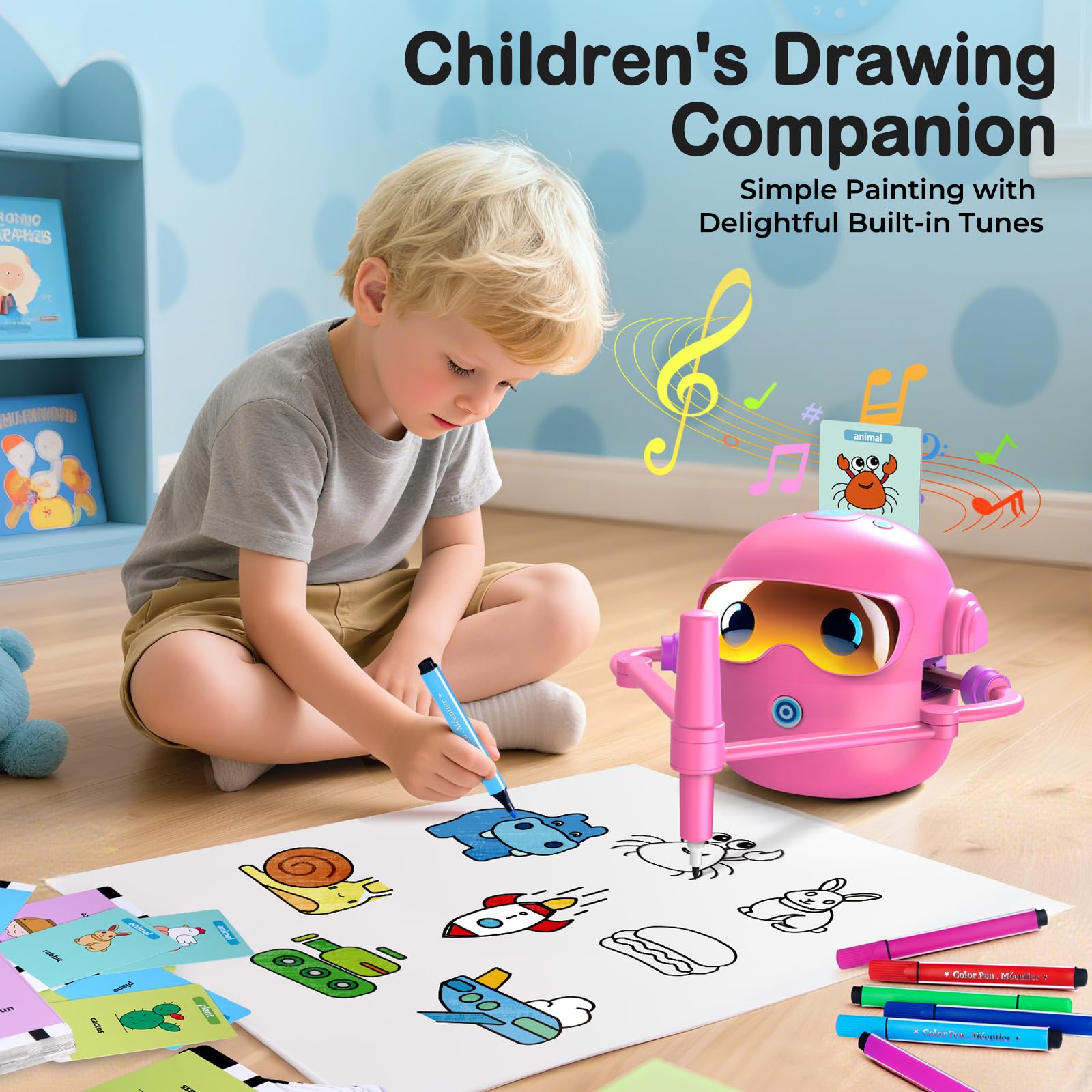 NAUQUOHZ Drawing Robot for Kids Montessori Painting Toys for 3 4 5 6 7 8 Year Old - Image 3