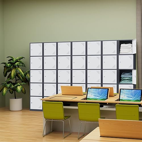 Vista 66 de Yizosh Taquillas de metal para empleados con llaves, armario de almacenamiento de 71 pulgadas para empleados con 1 puerta, armario de almacenamiento