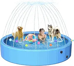 Piscina Infantil, 600 Litros Piscina Chafariz Hidromassagem Inflavel, Banheira Dobravel Infantil para e Cães (160 * 30cm)