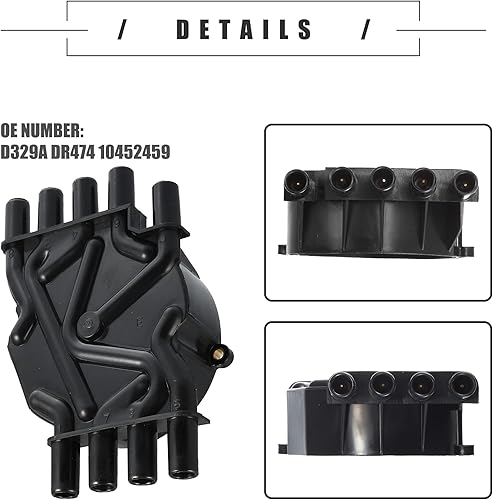 Miniatura 4 de Motoforti Juego de distribuidor de encendido, tapa de distribuidor y kit de rotor, para Chevrolet Express 1500 1996-2002, plástico, 10452459