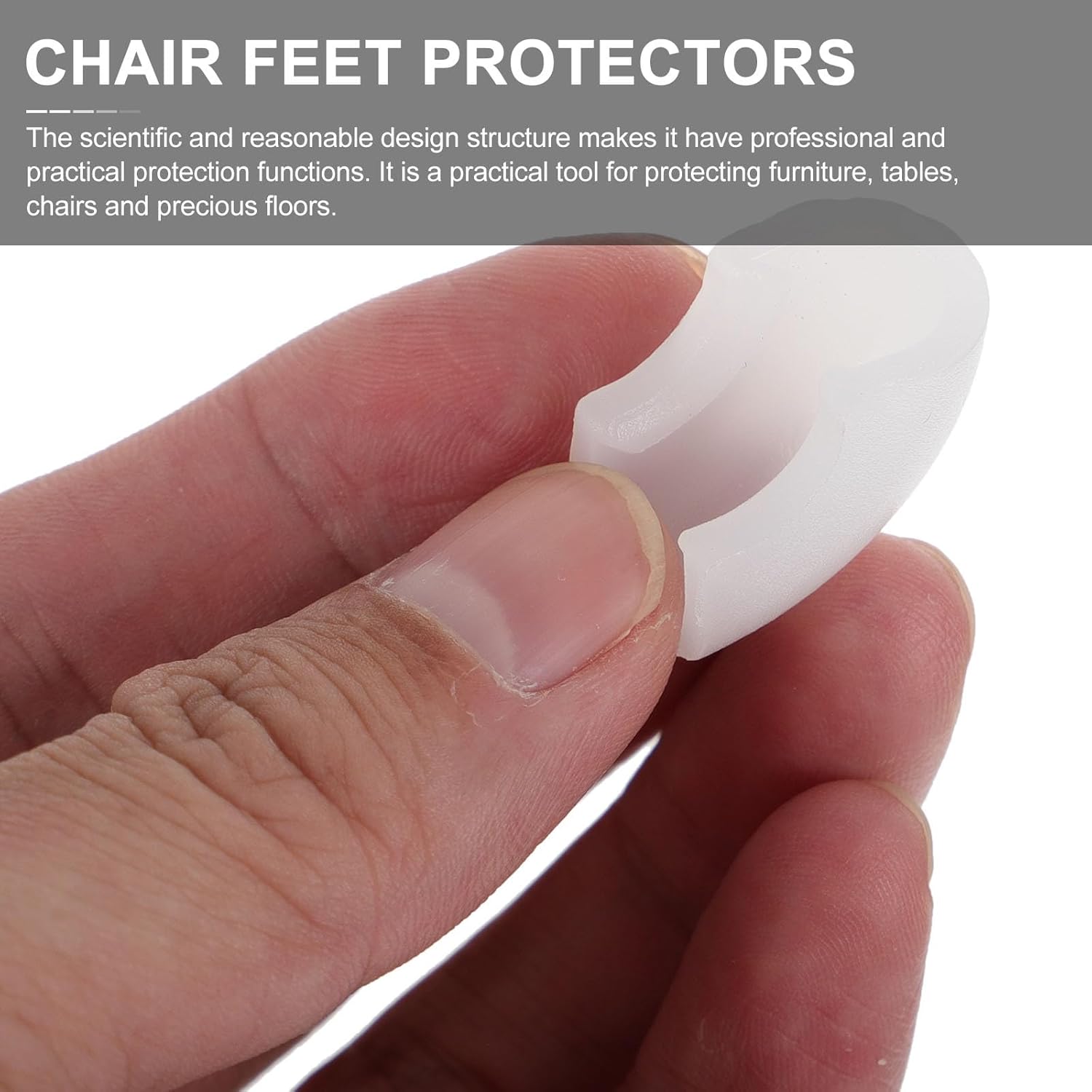 Generic 30pcs Chair Leg Mats Furniture Feet Protectors Non-Slip Plastic Table Foot Pads White for Desk and Chair Leg Covers