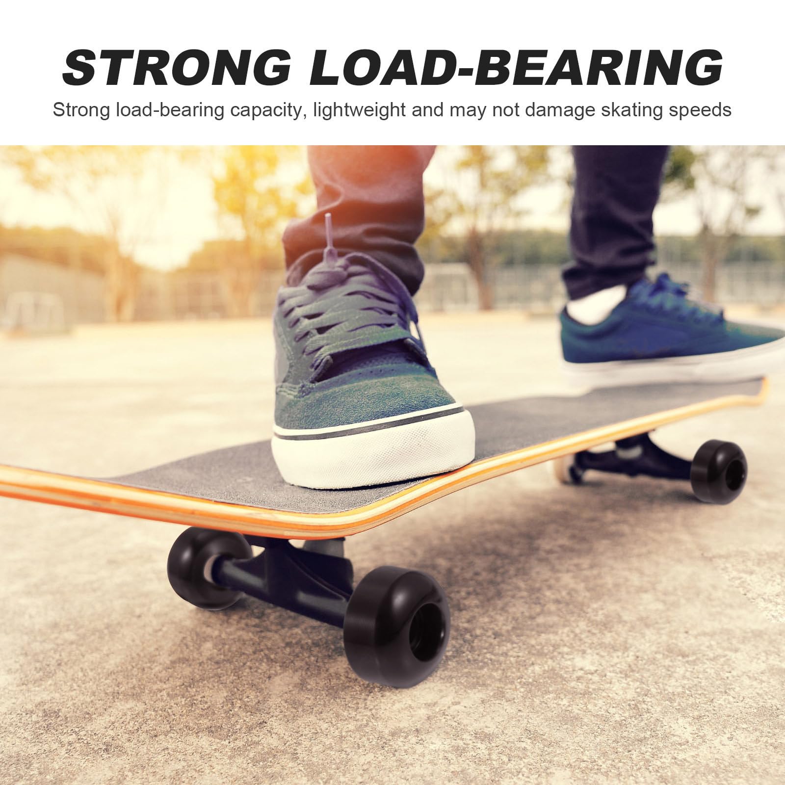 VOSAREA Kit Complet de Pont de Skateboard Roues et Roulements Double Inclinaison en Alliage D'aluminium Léger Accessoires Faciles à Installer Plusieurs Styles pour Plusieurs Styles