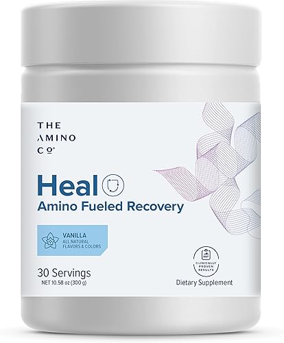 The Amino CO. - Heal - Bebida de recuperación después del entrenamiento con fórmula pura de aminoácidos Eaa - Polvo de monohidrato de creatina para