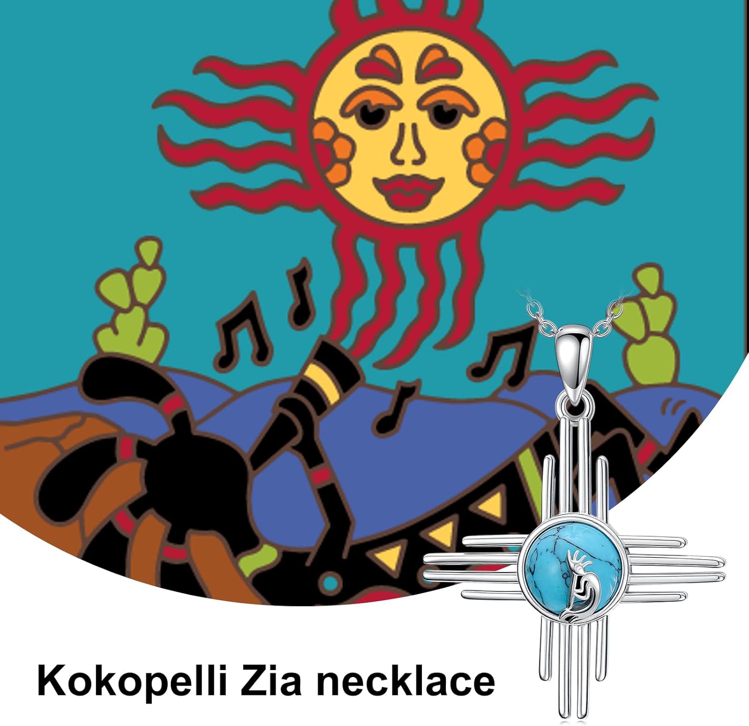 PROESS Sterling Silver Kokopelli Necklace Southwestern Jewelry Gifts for Men Women