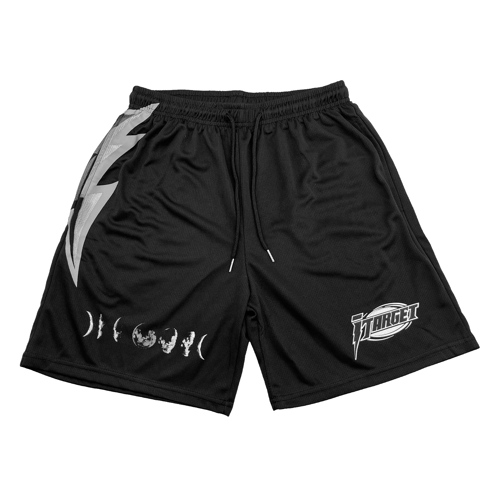 DIOTSR Mens Retro Casual Graphic Shorts Elastic Waistband Streetwear Athletic Basketball Running Active Shorts