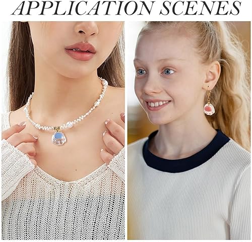 Miniatura 3 de KISSITTY 36 dijes de pata para mascotas, collares de animales, gatos, perros, osos, huellas, colgantes de cristal esmaltado, colgantes para