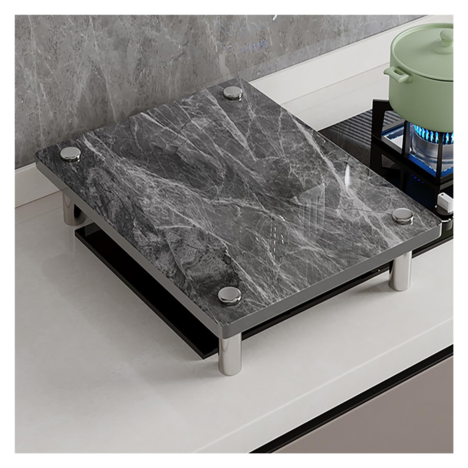 Couvercle de cuisinière à gaz style marbre 70x48 cm pour agrandir l'espace de cuisine