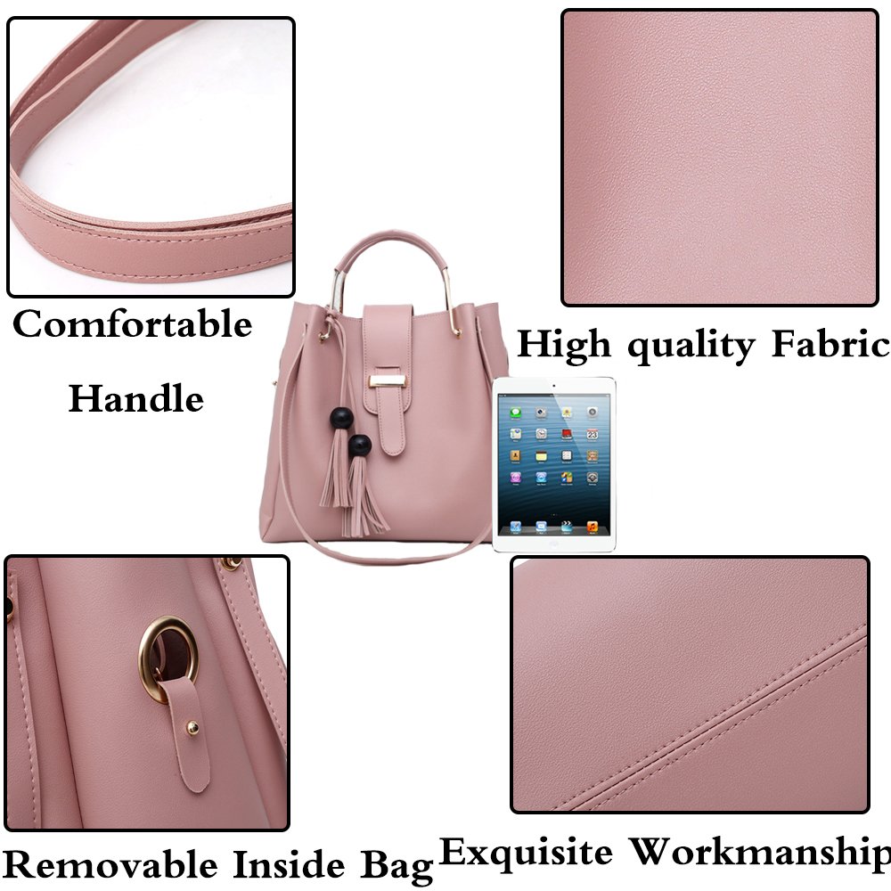 MKF Collection Mariahna 3-Piece Set – Shopper Tote Bag  PU Leather Tote Bag Set with Wallet and Shoulder Strap, 3-Piece Purse Collection main image 1