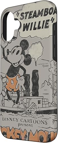 Miniatura 59 de Funda para iPhone 11 Pro Max Disney 100 Mickey Mouse Steamboat Willie Sound Cartoon D100