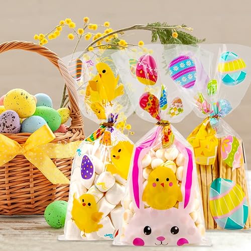 Miniatura 2 de Labeol Bolsas de celofán de 5 x 11 pulgadas bolsas de dulces bolsas de galletas bolsas de regalo transparentes para el día de San Valentín fiesta de