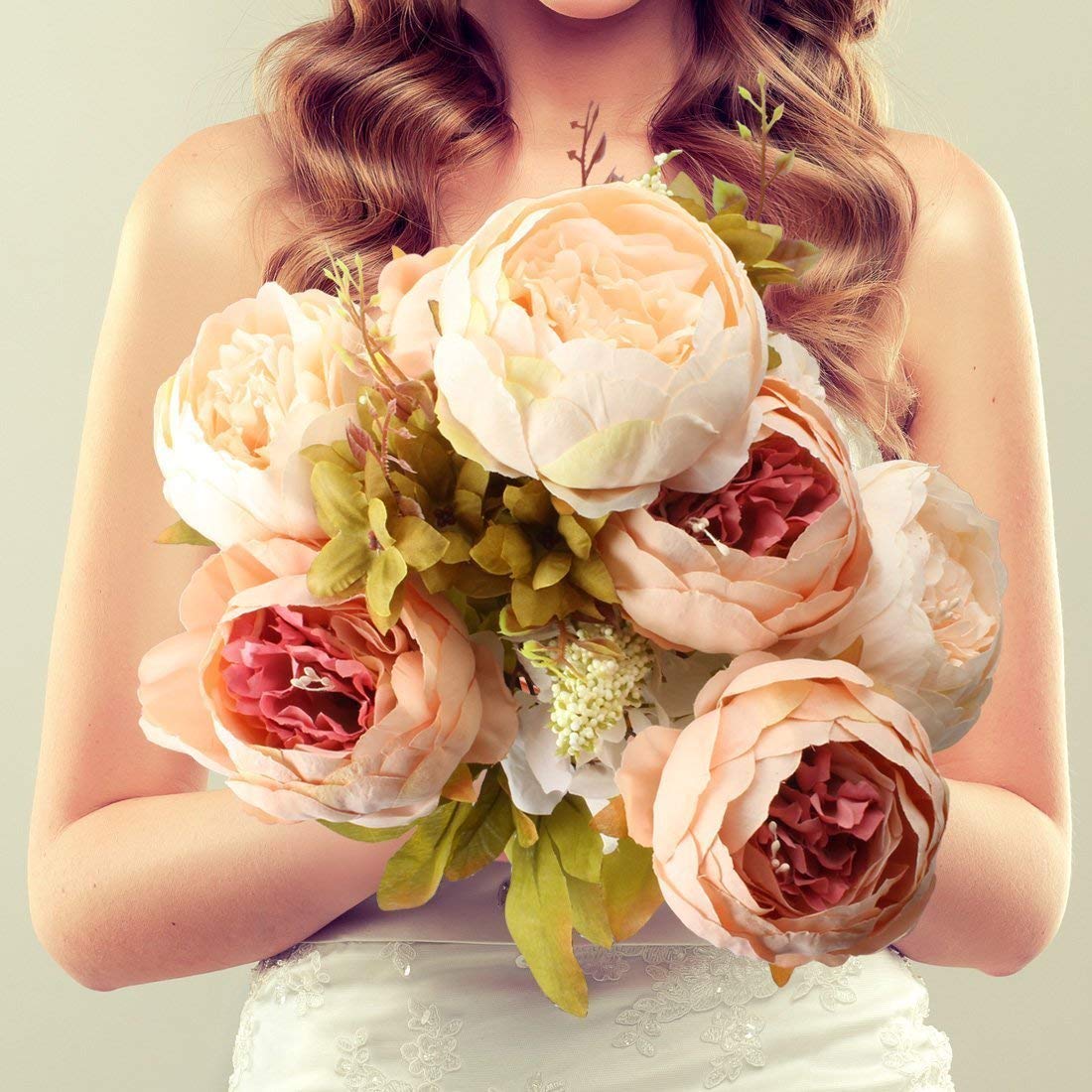 Künstliche Pfingstrosen Seidenblumen - Realistischer Blumenstrauß Für Hochzeit & Deko