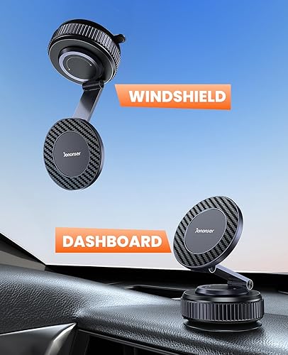 Miniatura 2 de Soporte de teléfono de succión para salpicaderoparabrisas de automóvil, soporte magnético ajustable de 360 para automóvil, soporte de teléfono