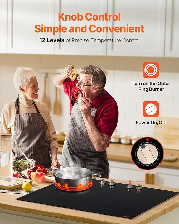 Estufa Eléctrica de 4 Puestos 6600W 66 Pulgadas Ancho miniatura 3