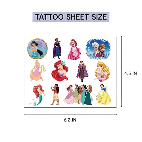 Miniatura 5 de HYNEAX 120 tatuajes temporales, 10 hojas de calcomanías de tatuaje para decoración de fiesta de cumpleaños, suministros de fiesta, regalo de