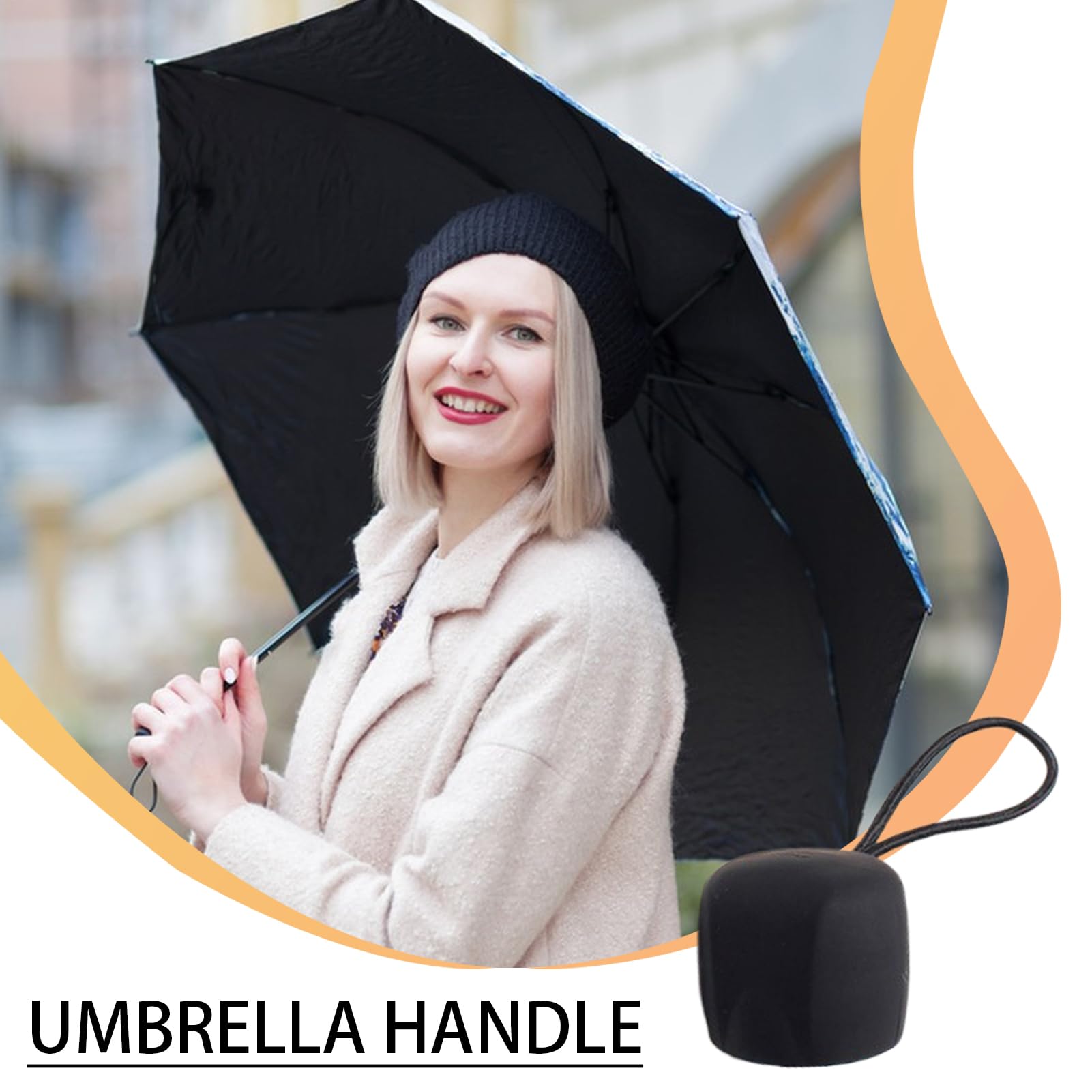 Regenschirmgriff, Griff des Regenschirms – kompakter UV-Regenschirmgriff, Ersatzteile, ergonomisches Design, leichter Griff für die Verwendung auf Reisen zu Hause