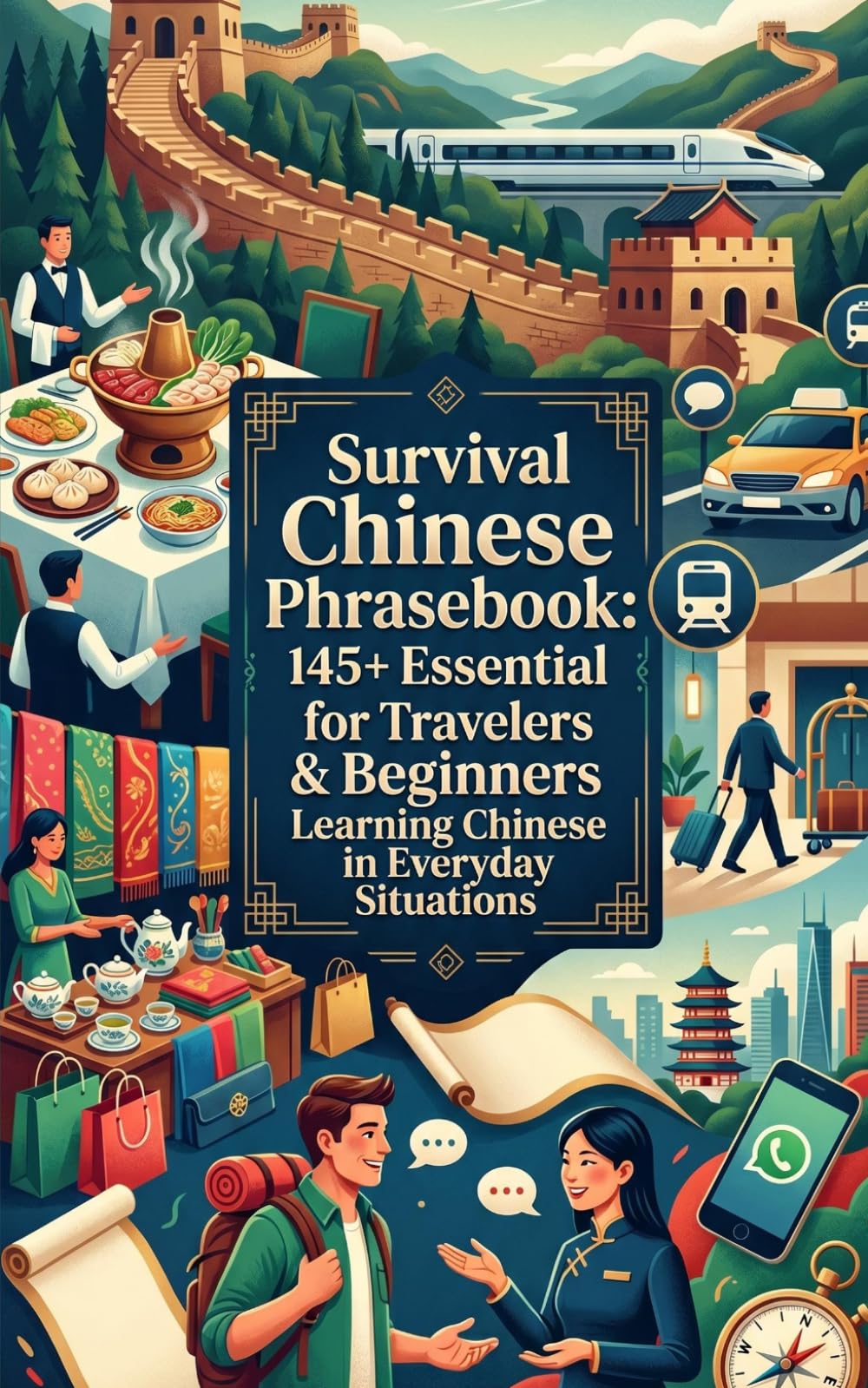 Survival Chinese Phrasebook: 145+ Essential Mandarin for Travelers & Beginners Learning Chinese in Everyday Situations