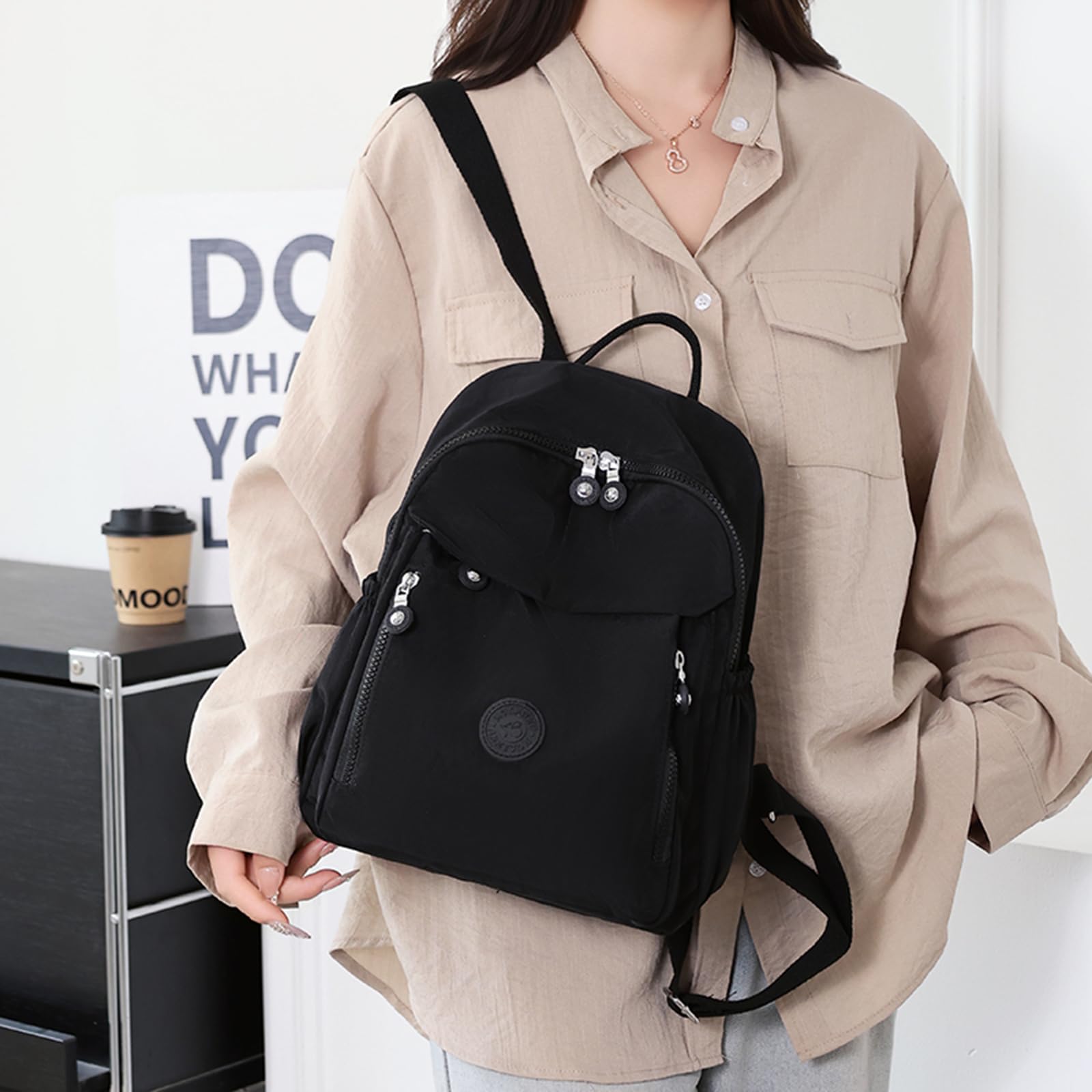 Rucksack Damen Klein Cityrucksack Elegant Reiserucksack Leichtgewicht Schultasche Modern Rucksackhandtasche Casual Daypack