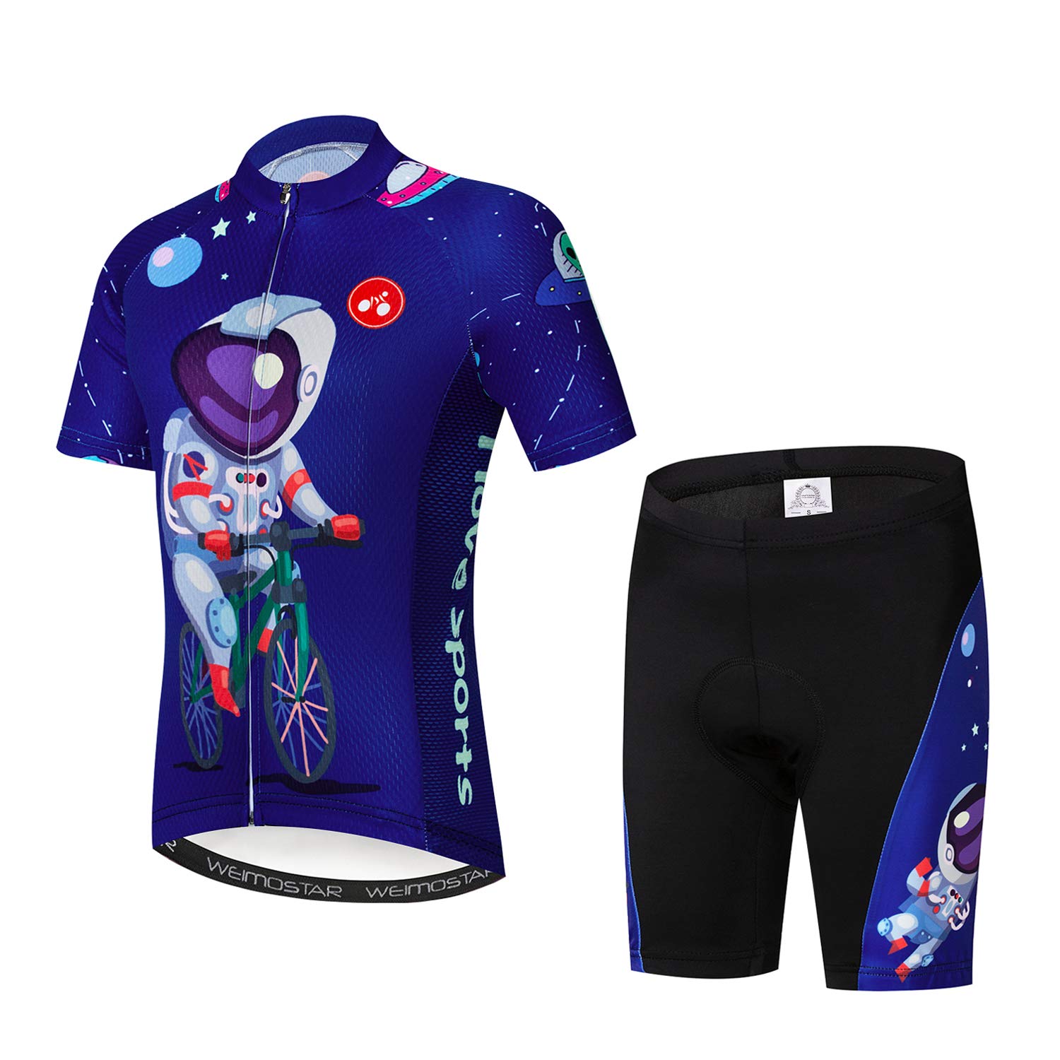 Niños Ciclismo Jersey Conjunto Ropa Niños Niñas Pantalones Cortos Pad Trajes