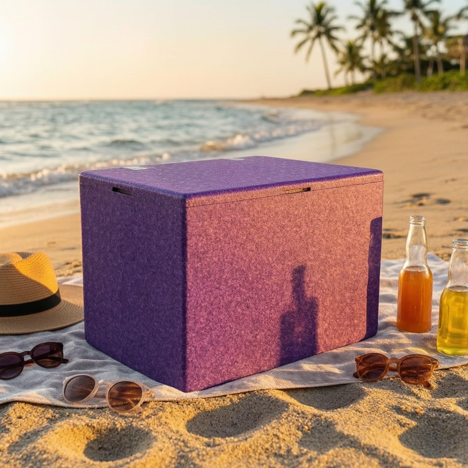 MERIGLARE Caja Aislante con Bisagras Reutilizable | Diseño Rectangular Compacto, Caja Isotérmica polipropileno, Térmica, Maletín Isotérmico, para Cáterin, Repartidores, Gris