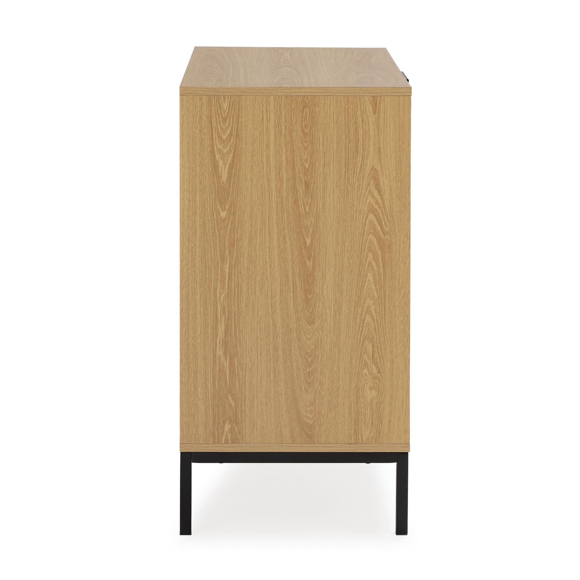 HOMN LIVING Cómoda de Noche Auri 3 cajones Color Roble, 80 cm (Ancho) 40 cm (Profundo) 80 cm (Altura)