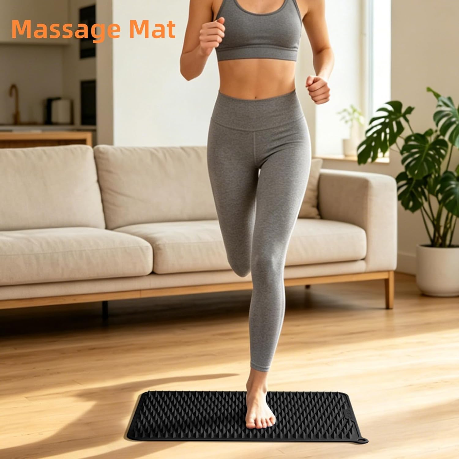 Acupressure Mat for Foot Massage, Silicone Foot Reflexology Mat | Portable Feet Mat for Plantar Fasciitis Relief and Muscle Relaxation