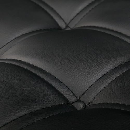 Miniatura 43 de Leopard Taburetes de bar ajustables con reposabrazos, respaldo cuadrado, doble costura giratoria con taburete trasero, juego de 2 (gris)