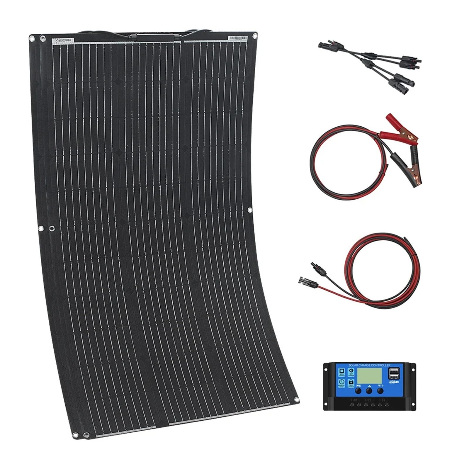 Solar Panel 18v 100w 200w 300w 400w Flexible Durable Waterproof Monocrystalline Solar Cell(200w Solar System)
