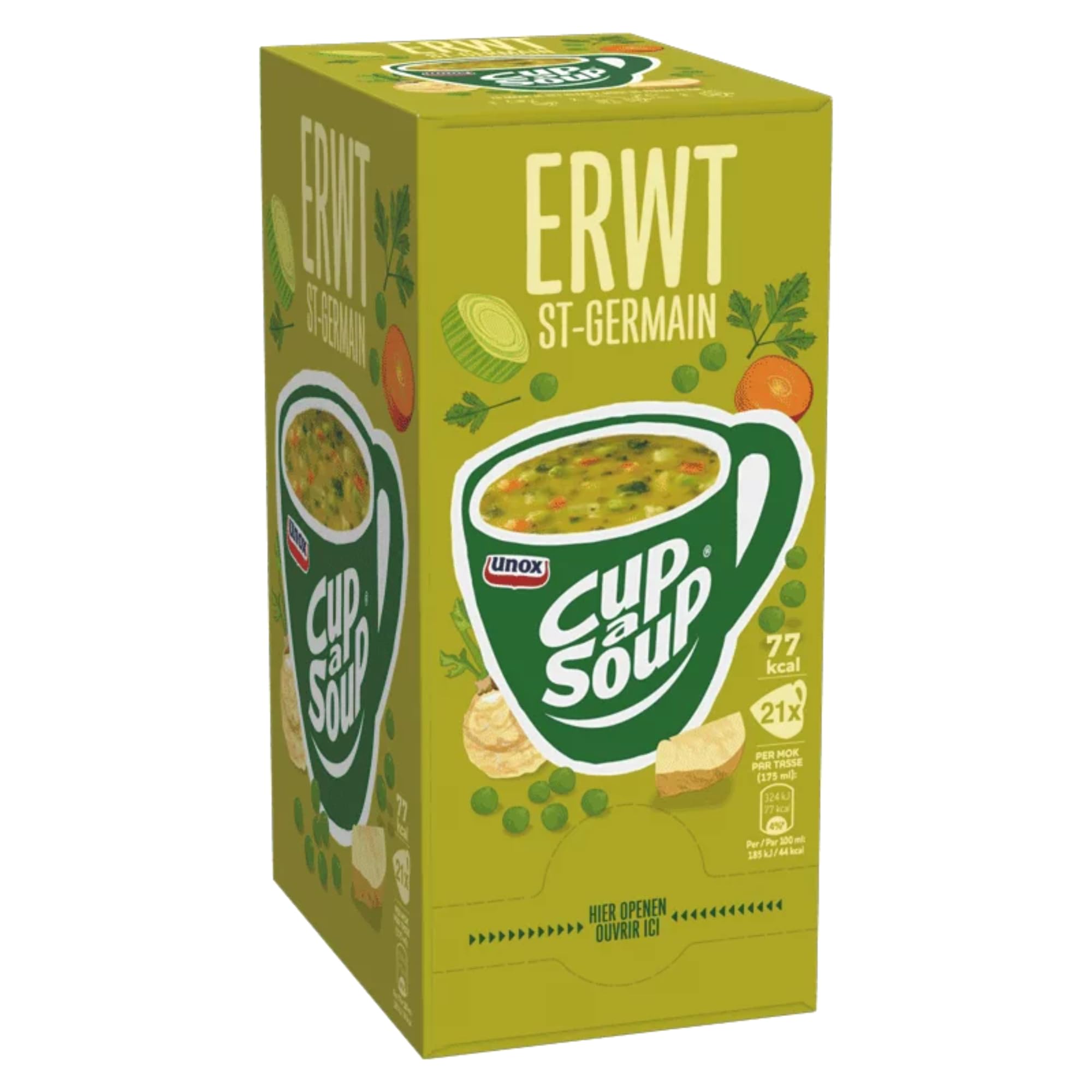 Unox Cup-a-Soup - erwtensoep - 21 x 175ml