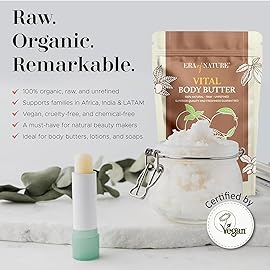 Era of Nature Organic Shea, Mango & Cocoa Body Butter - Raw, Unrefined, 100% Natural - Perfect Base for DIY Skincare, Body Butters, Lotions, Soaps & Lip Balms - Essential for Homemade Creations - 16oz