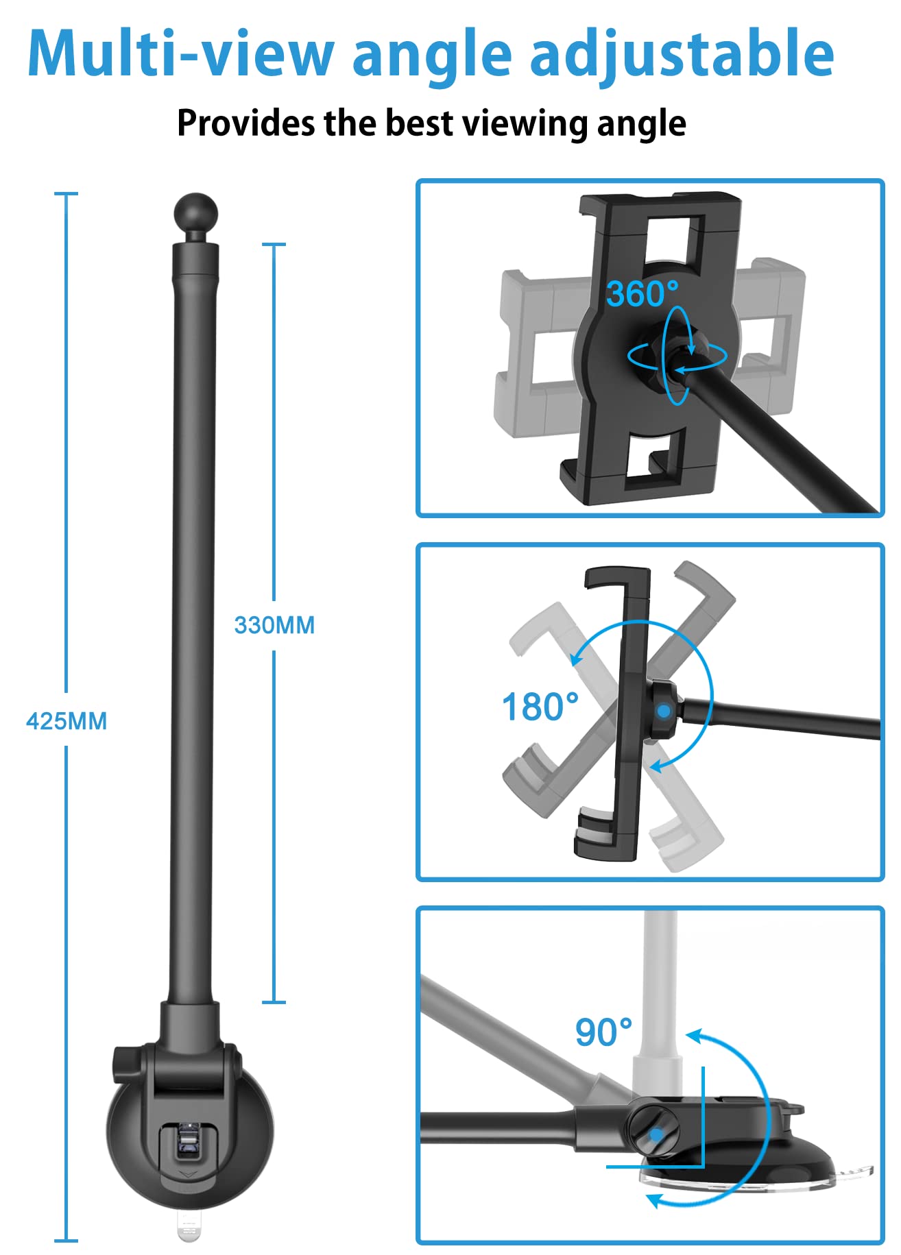 Windschutzscheibe Armaturenbrett Tablet Halterung mit Flexiblem Langem Arm