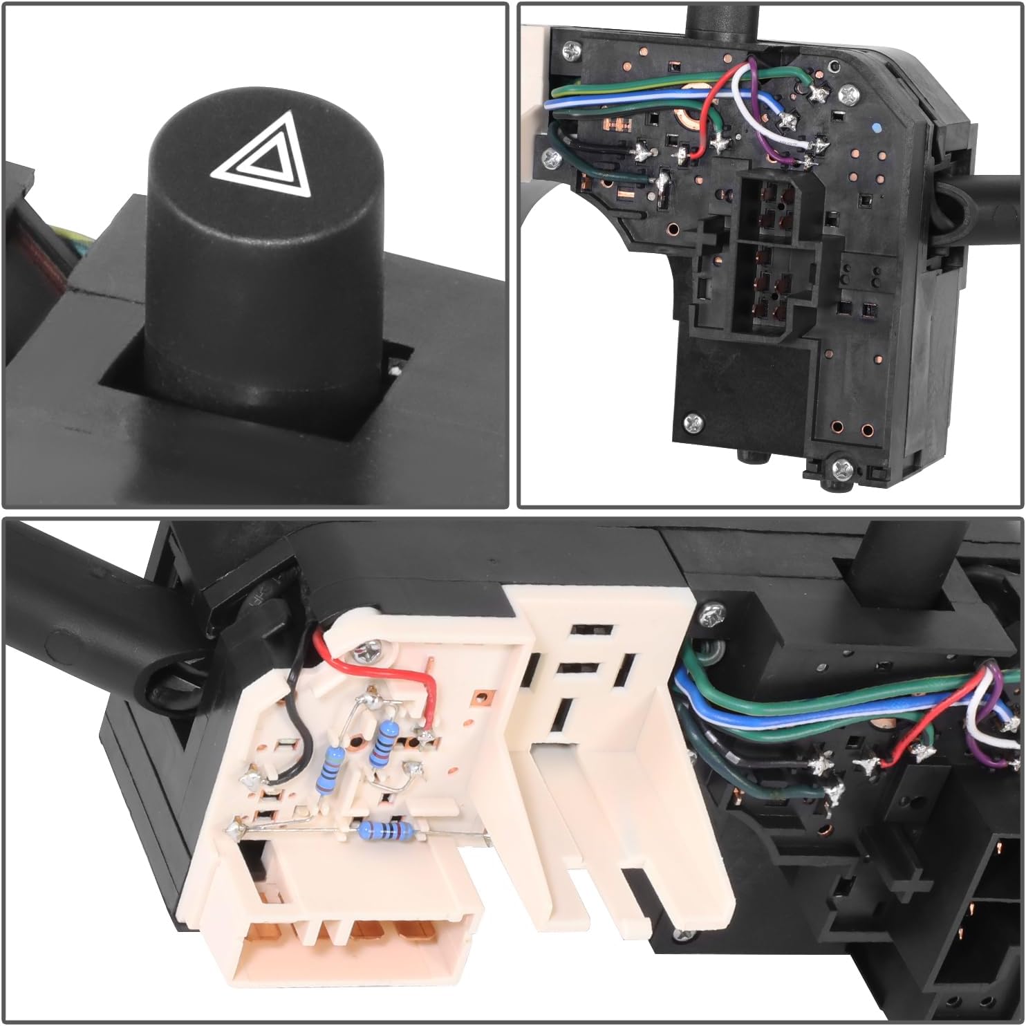 Auto Dynasty Factory Style Multi-Function Combination Switch Assembly Compatible with Chrysler Cirrus Sebring Stratus Dodge Plymouth Breeze 1995-2000, Driver Left Side, Black