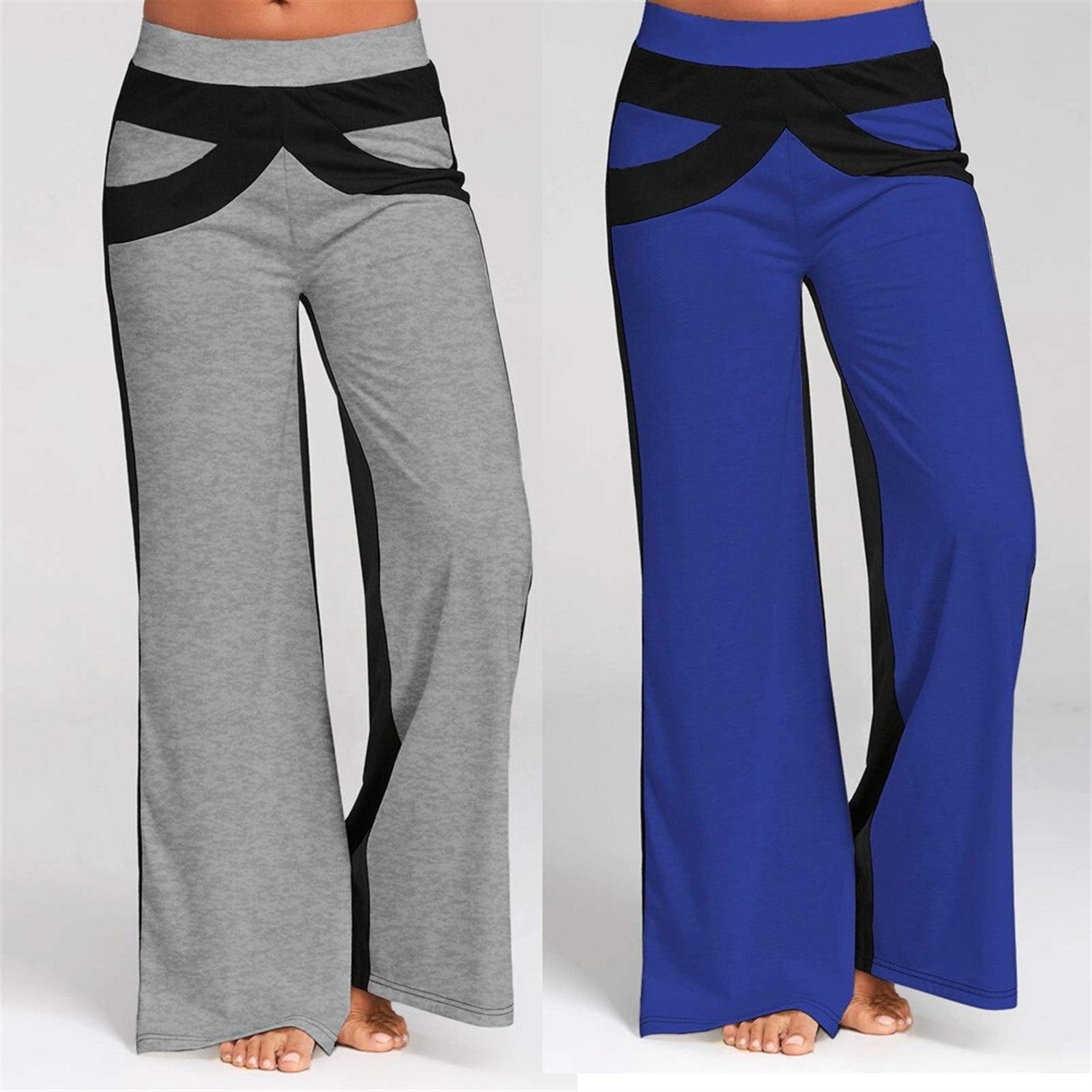Mujeres Pantalones Pantalones Pantalones De Campana Pantalones De Destello Cintura Alta Pierna Pantalones Deportivos Pantalones De Deportes Señoras Cintura Elástica Pantalones Sueltos Loose