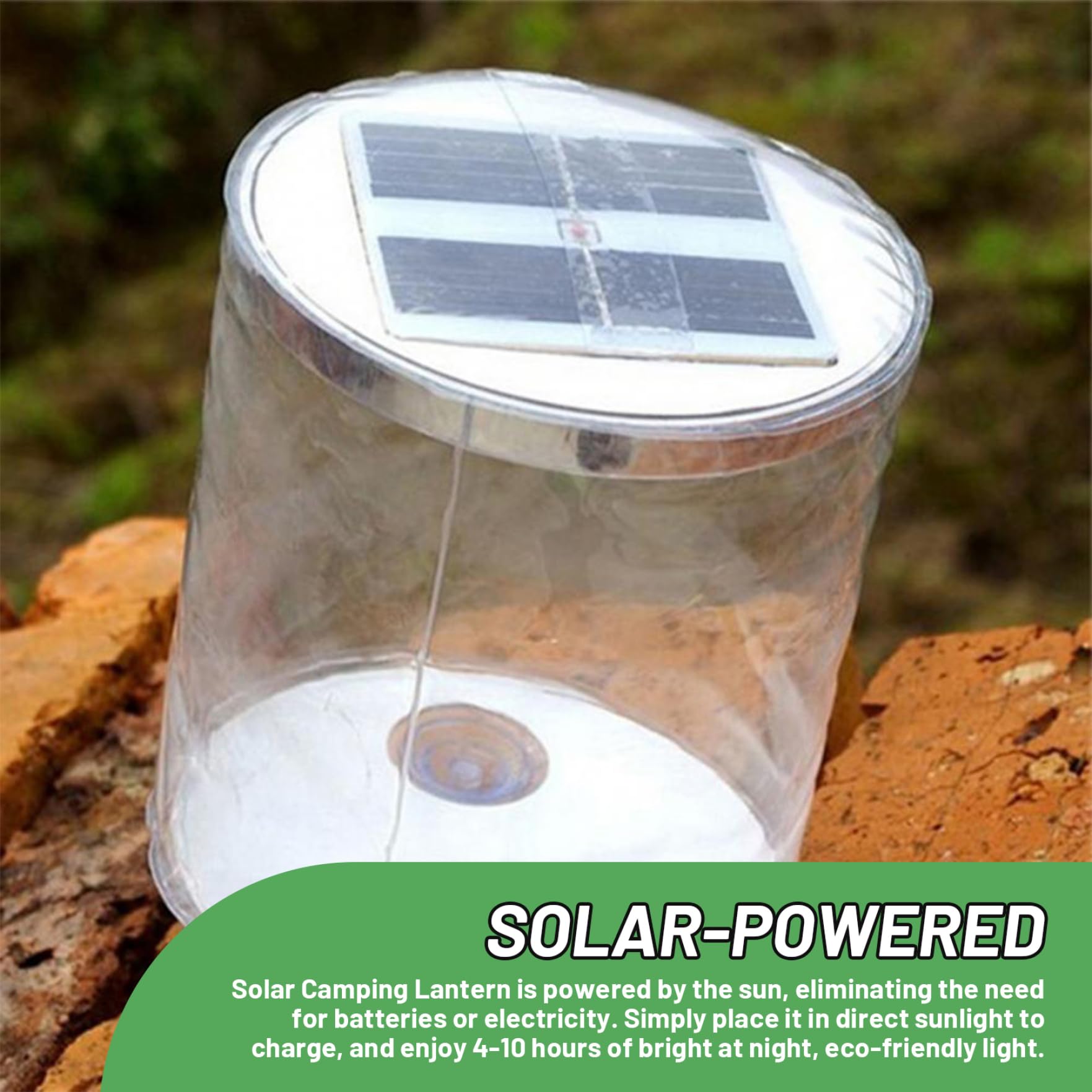 Lanterne solaire gonflable, lampe de camping pliable et étanche avec 3 modes de luminosité pour la randonnée, les urgences et l'utilisation en extérieur, blanche