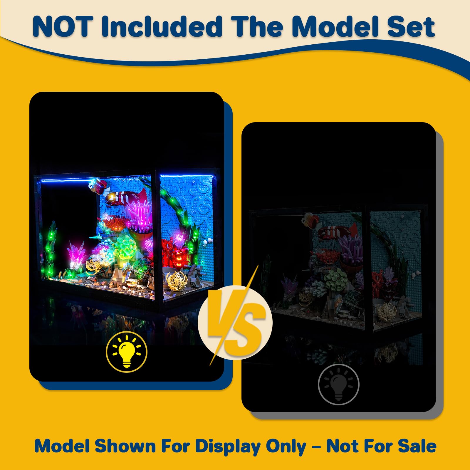 LocoLee Led Light Set Compatible with Lego 10366 Tropical Aquarium Decoration Led Decoration Lighting Kit Compatible with Lego 10366 Icons Building Blocks Model,Only Lights Set,No Model - Image 4