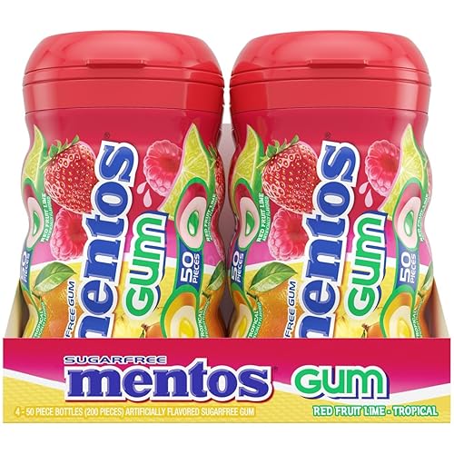Miniatura 9 de Goma de mascar Mentos Pure Fresh, sin azúcar con xilitol, sabor Wintergreen, para dulces de Halloween, a granel, 50 unidades (paquete de 4)
