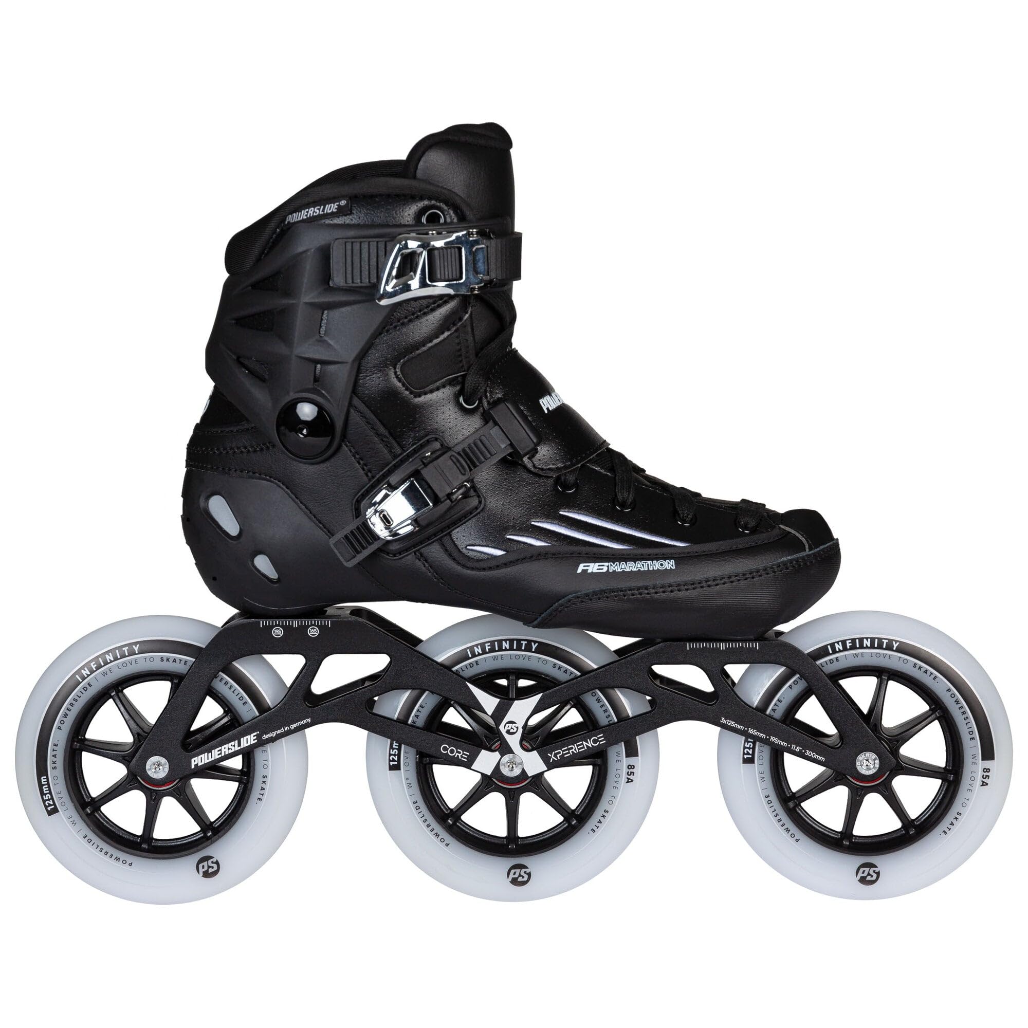 Powerslide R6 Marathon Rollers en ligne avec roues de 125 mm pour les longues distances