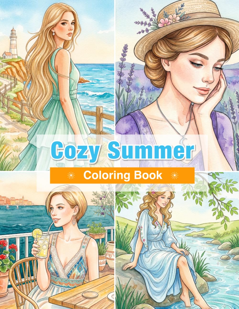 Cozy Summer Coloring Book: Rest Your Mind and Relax in Warm Calm Moments