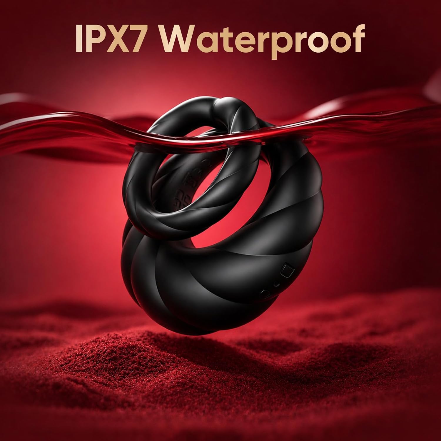 Vibrating Cock Ring Sex Toys for Men - Penis Ring Vibrator with 10 Vibrations, Adult Male Sex Toy for Longer Harder Stronger, Double Penis Vibrators Dildo, Couples Mens Male Adult Sex Toys S&M Whips Black