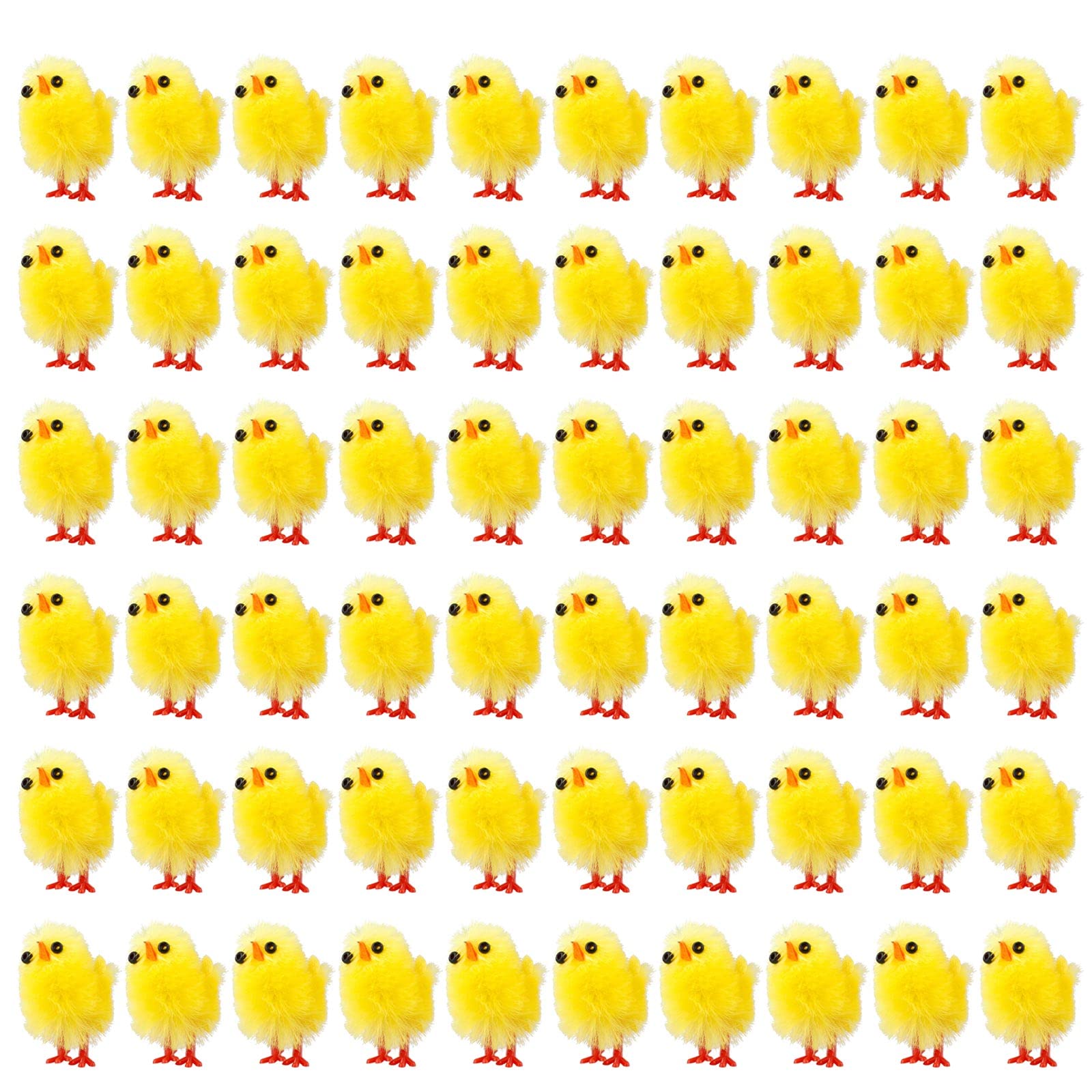 Kalttoy 60pcs Easter Egg Easter Party Favor Chick Surprise Toy for Filling Egg Hunt Supplies Animal Toy for Kids Home Decor Chicks