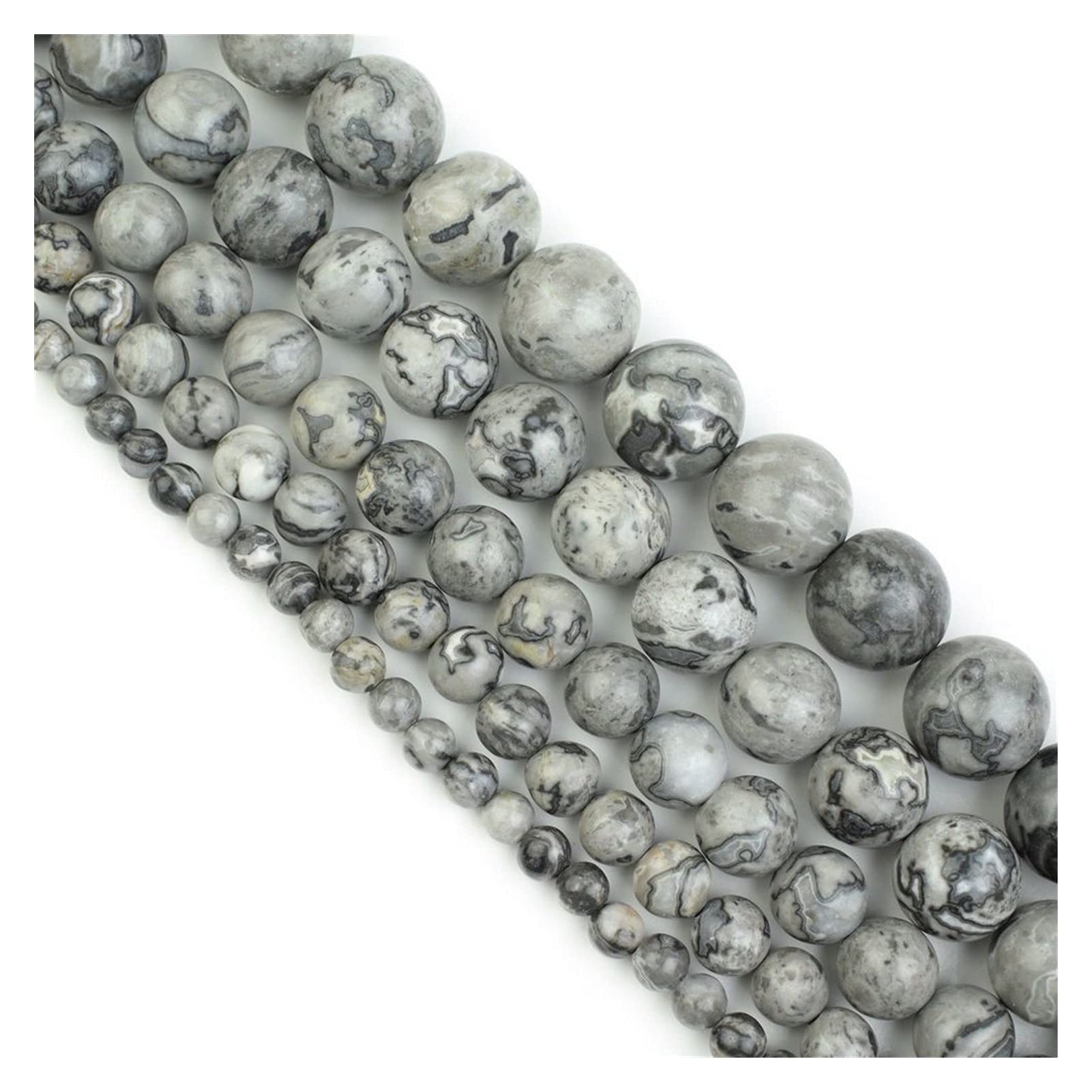 Perline Di Pietra Preziosa Rotonda Liscia Opaca (naturale) Di - Foto 3