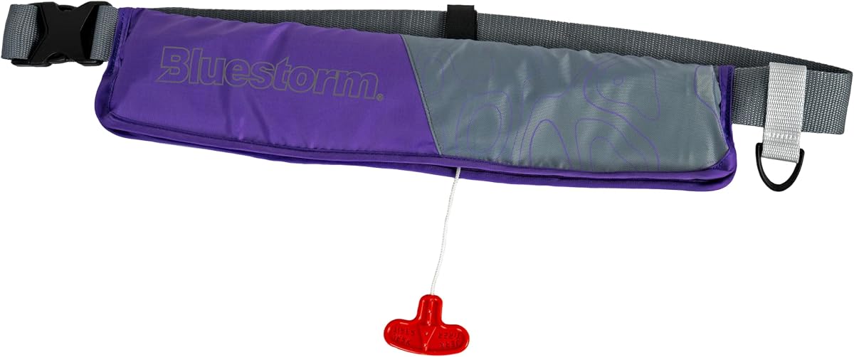 BLUESTORM Cirro 16 Manual Inflatable Belt Pack for Adults | US Coast Guard (USCG) Approved Life Jacket Waist Belt PFD for SUP Paddleboarding, Fishing & Kayaking