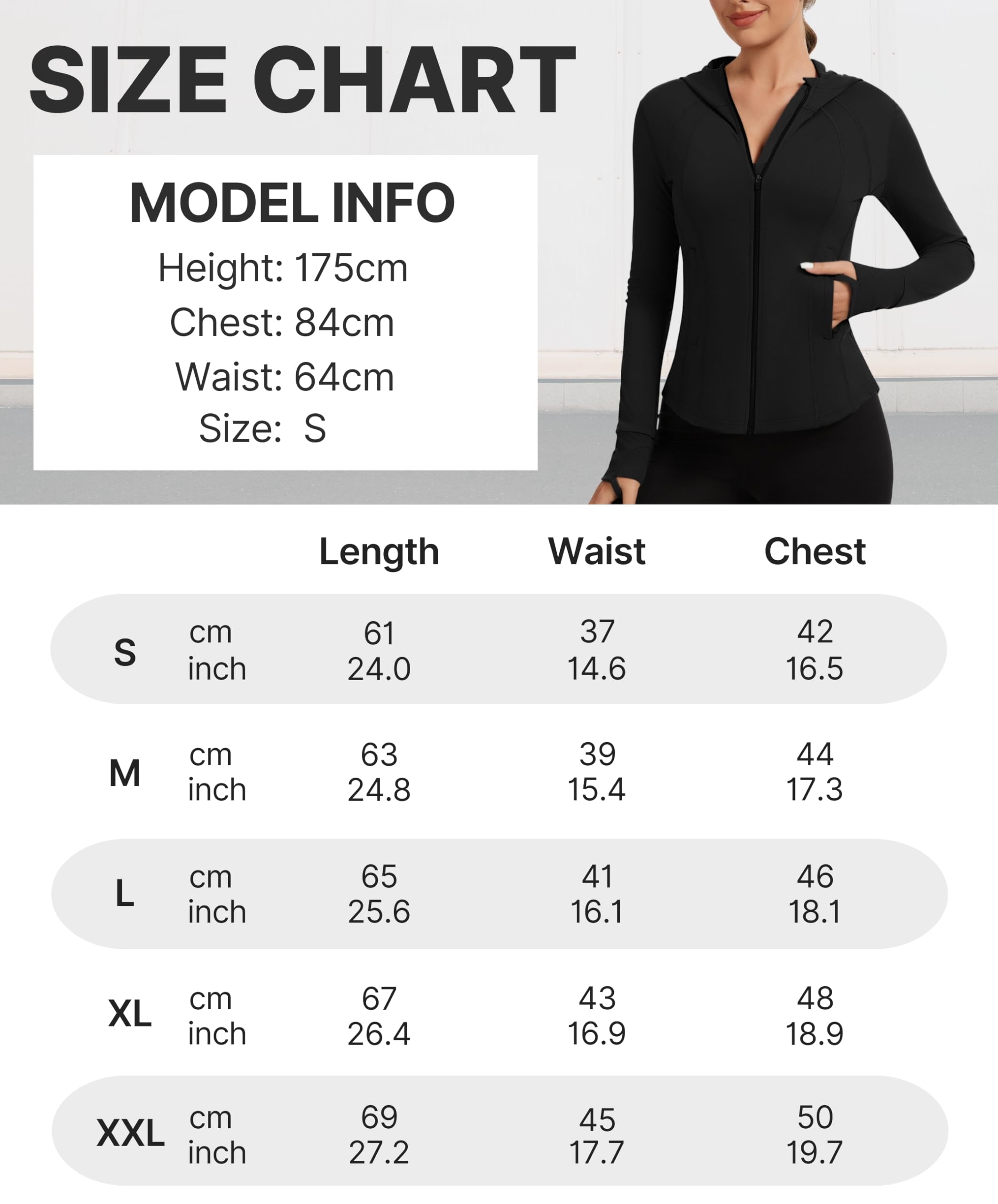 AMZSPORT Chaqueta Deportiva Mujer Sudaderas Running con Bolsillos con Cremallera