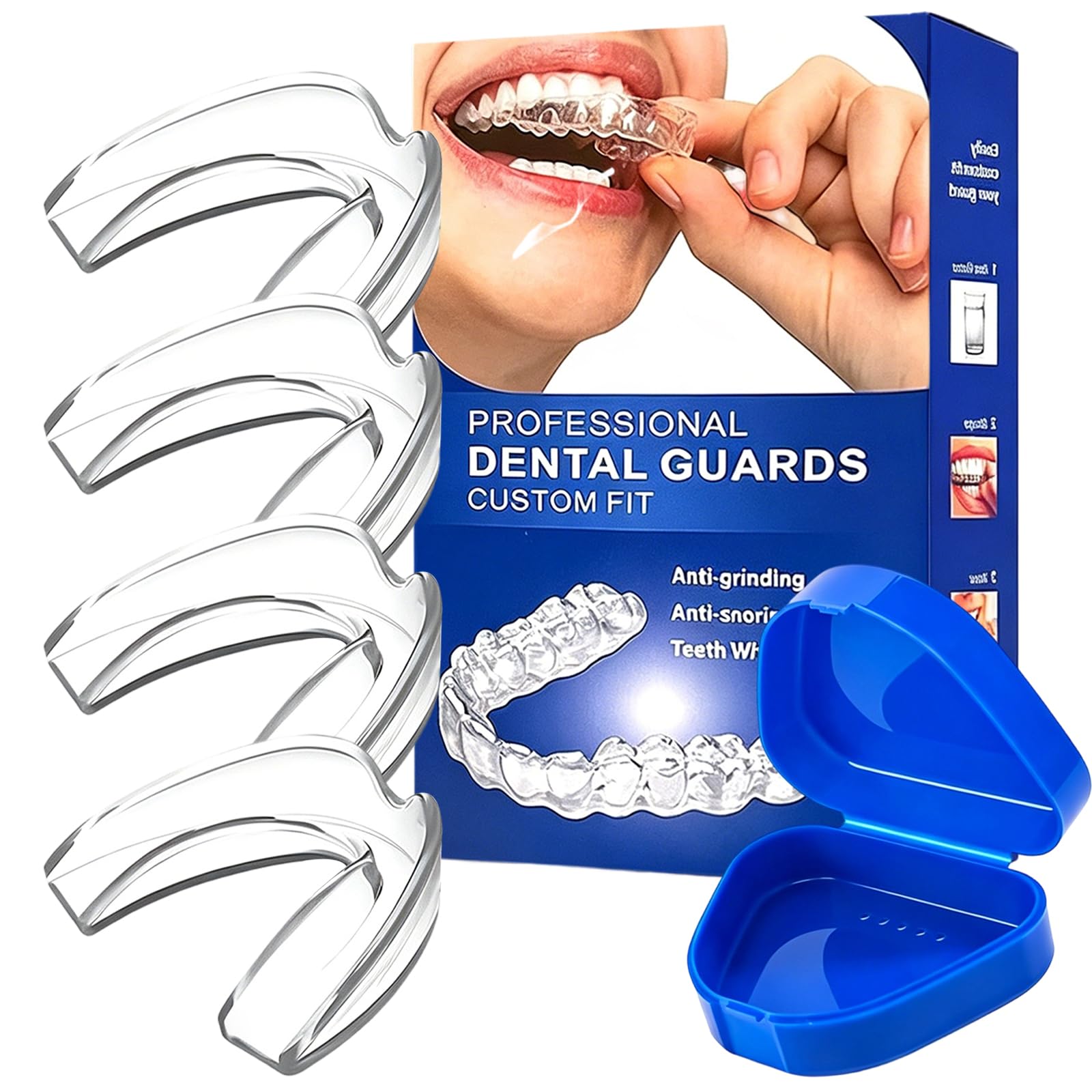Férula Dental para la Noche, Protector Bucal Cómodo contra el Rechinamiento de Dientes y Protección Dental