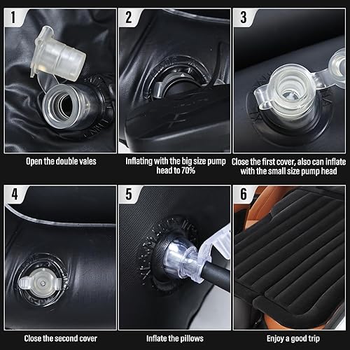 Miniatura 5 de NovelBee Colchón inflable de aire SUV, colchón de aire para asiento trasero, colchón portátil para acampar al aire libre, colchón para dormir para