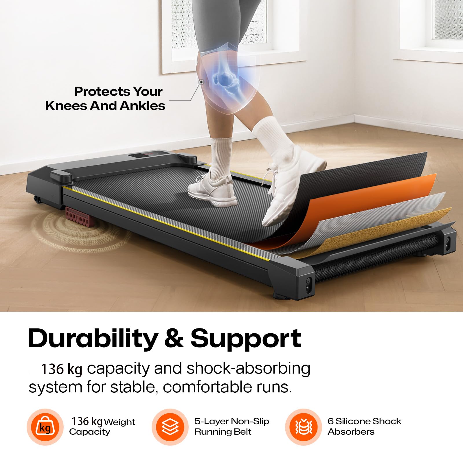 UREVO ルームランナー（ブラック×グレー） Amazon | UREVO ウォーキングパッド 自宅用トレッドミル デスク下ト
