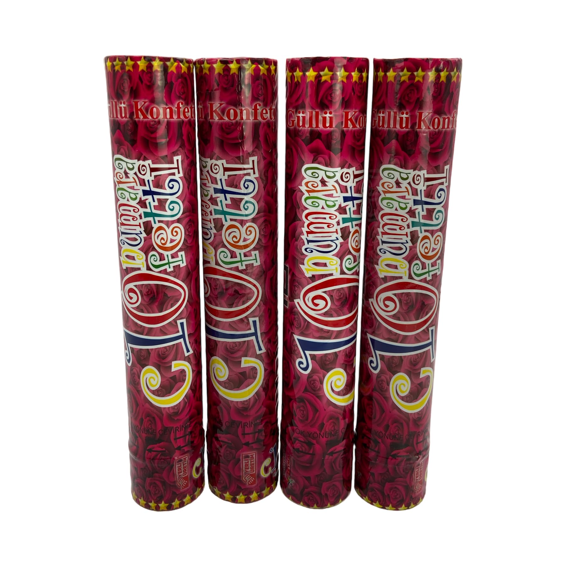 lot 4 canons confettis 30 cm fêtes